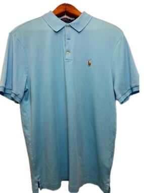 Polo RALPH LAUREN Mens Soft Cotton Polo Shirt BLUE Size M NWOT